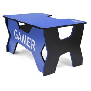 Generic Comfort игровой стол Gamer2, ШхГхВ: 150х90х75 см, цвет: синий/черный