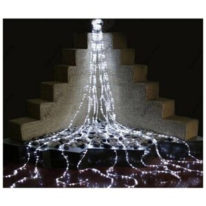 Гирлянда занавес "водопад" , 220 вольт, 3х6 метра 640 диодов - Цвет свечения: Белый 5500-6000K