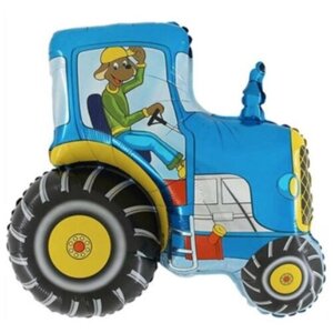 GRABO Фольгированный шар 29"Синий трактор», фигура