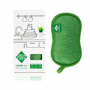 Губка для мытья посуды, зеленая