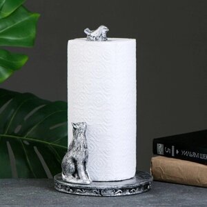 Хорошие сувениры Подставка для бумажного полотенца "Кошка с птичкой" 30х16х16см