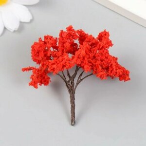 Искусственное растение для творчества пластик Красный клeн 6х7,3 см