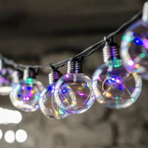 Kaemingk Гирлянда из лампочек Siesta Lights 10 ламп, разноцветные микро LED, 2.7 м, черный ПВХ, IP20 9485158