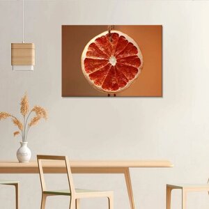 Картина/Картина на холсте для интерьера/Картина на стену/Картина для кухни/ломтик апельсина 30х40