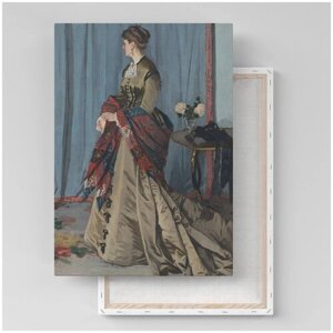 Картина на холсте с подрамником / Monet Claude - Portrait of Madame Gaudibert, 1868 / Клод Моне
