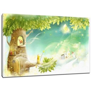 Картина Уютная стена "Сказочный домик в дереве" 100х60 см