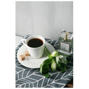 Кофейная пара фарфоровая Magistro Argos, чашка 100 мл, 10,57,57 см, блюдце d=15 см