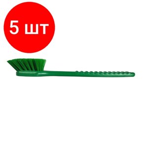 Комплект 5 штук, Щетка HACCPER 4101G с длинной ручкой жесткая 500мм зеленый