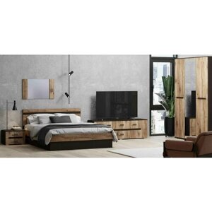 Комплект мебели для спальни "Карина-9" Композиция №1 Дуб Флагстафф/Венге