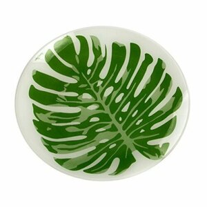 Комплект тарелок десертных "Лист" бело-зеленый (2 шт.)