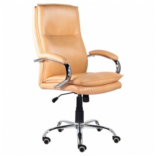 Компьютерное кресло Brabix Premium Cuba EX-542 для руководителя, обивка: искусственная кожа, цвет: бежевый