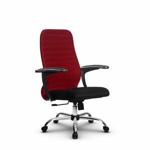 Компьютерное офисное кресло mетта SU-СU160-10, СН, Красное/Черное