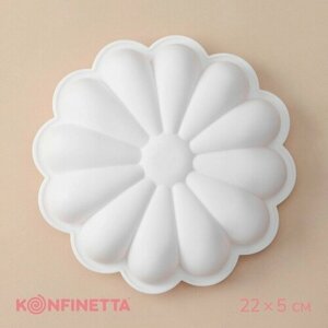 KONFINETTA Форма для муссовых десертов и выпечки KONFINETTA «Ромашка», силикон, 224,5 см, цвет белый