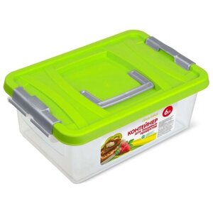 Контейнер / ящик 6л с крышкой для пищевых продуктов Martika, Зеленый