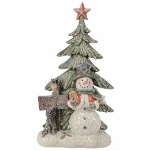 Koopman Новогодняя фигурка Снеговик Кертис у елочки 24 см APF647000