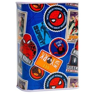 Копилка для денег детская MARVEL Человек-паук "Spider-man", банка - копилка, размер 7,8 см х 10,8 см