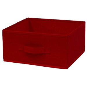 Короб органайзер для хранения вещей, одежды /ящик складной для книг, игрушек в детскую комнату спальню коридор прихожую ванную для дома/ коробка для обуви 31x31x15 см 14.4 л полипропилен Красный