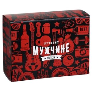 Коробка подарочная Дарите счастье Лучшему мужчине, 26x10x19 см, red