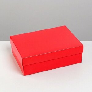 Коробка подарочная складная, упаковка, «Красная», 21 х 15 х 7 см