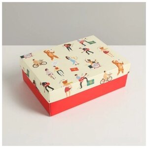 Коробка подарочная складная, упаковка, «С Дэ Рэ», 21 х 15 х 7 см