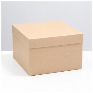 Коробка складная, крышка-дно, крафт, 30 х 30 х 20 см. В наборе 5шт.