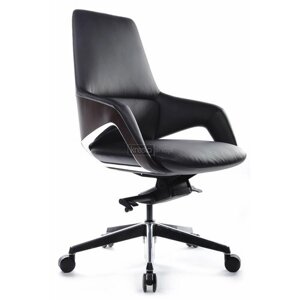 Кресло для персонала Riva Design Chair Aura-M FK005-В черная кожа