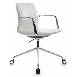 Кресло для персонала Riva Design Chair Plaza-M FK004-В12 белая кожа