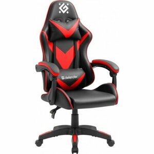 Кресло игровое Defender xCom, до 100 кг, экокожа, черно-красное