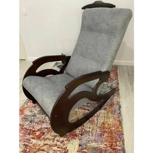 Кресло-качалка для дома гостинной спальни Уют светло серый
