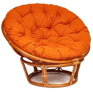 Кресло TetChair Papasan 23/01W (с подушкой), коньяк/оранжевый