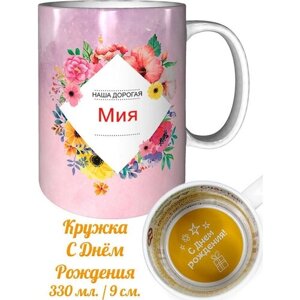 Кружка Мия самая лучшая - на день рождения