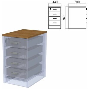 Крышка для тумбы приставной (АТ-07) Арго", 440х600х22 мм, орех В комплекте: 1шт.