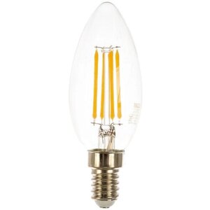 Лампа светодиодная LED 7 Вт 550 Лм 2700К теплая Е14 Свеча Filament | код. 103801107 | GAUSS (3шт. в упак.)