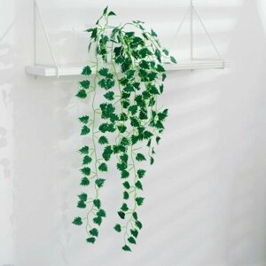 Лиана искусственная для декора, плющ декоративный, листья березы, 80 см