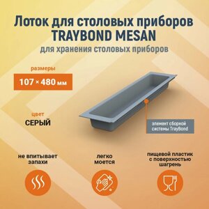 Лоток для столовых приборов TRAYBOND MESAN 107х480мм, 1 секция, серый 105-83-01-303, шт
