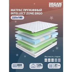 Матрас, Анатомический матрас DreamExpert Intellect Zone Ergo средней жесткости, двуспальный, зональный пружинный блок, на кровать 225x180