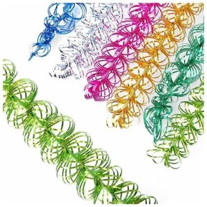 Мишура Вьюга d-3,5 см, длина 2 м, микс 10 шт
