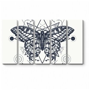 Модульная картина Эскиз бабочки 100x60