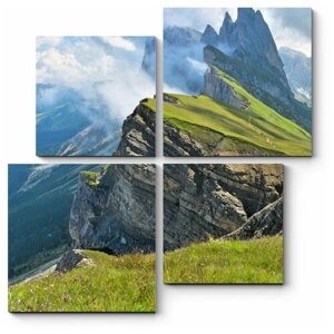 Модульная картина Итальянские Альпы 70x70