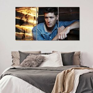 Модульная картина/Модульная картина на холсте в подарок/Supernatural Dean Winchester/Сверхъестественное Дин Винчестер 90х50
