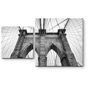 Модульная картина Строгость цвета, Бруклинский мост 120x72