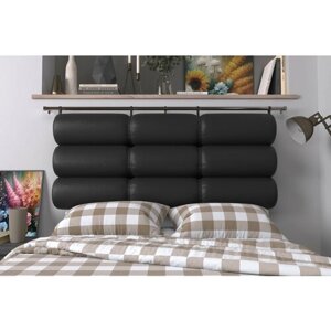 Набивное изголовье-подушка для кровати Mr. Mattress Soft XL 90x25 Black без крепления