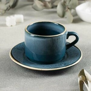 Набор для чайной церемонии Blu reattivo, 2 предмета: чашка 200 мл, блюдце d: 15,5 см