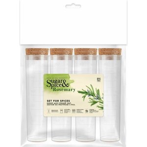 Набор для специй Sugar&Spice Rosemary 4 шт. с пробковыми крышками SE105312996