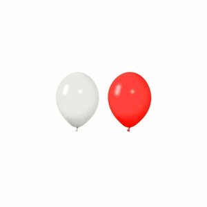 Набор шаров воздушн. праздн. пастель, цв белый, красный 25шт (латекс),30см,90358, 1825202
