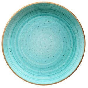 Набор тарелок 4 штуки, серия Aqua Aura, диаметр 19 см, фарфор, бирюза, Bonna