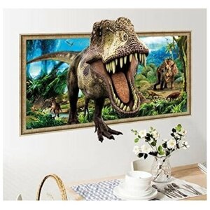 Наклейка 3Д интерьерная Динозавр 90*60см/ по 1 шт шт