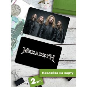 Наклейки на банковскую карту Megadeth Стикеры музыка рок