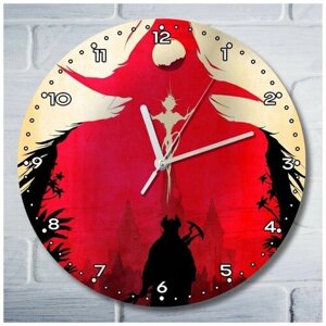 Настенные часы УФ Игры Bloodborne (Вампиры, Лавкрафт, Кровь, Охотники ) - 6031