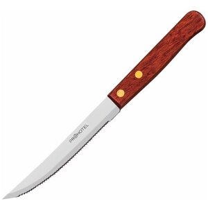 Нож для стейка Prohotel 215/115х15мм, нерж. сталь, дерево, 4 шт.